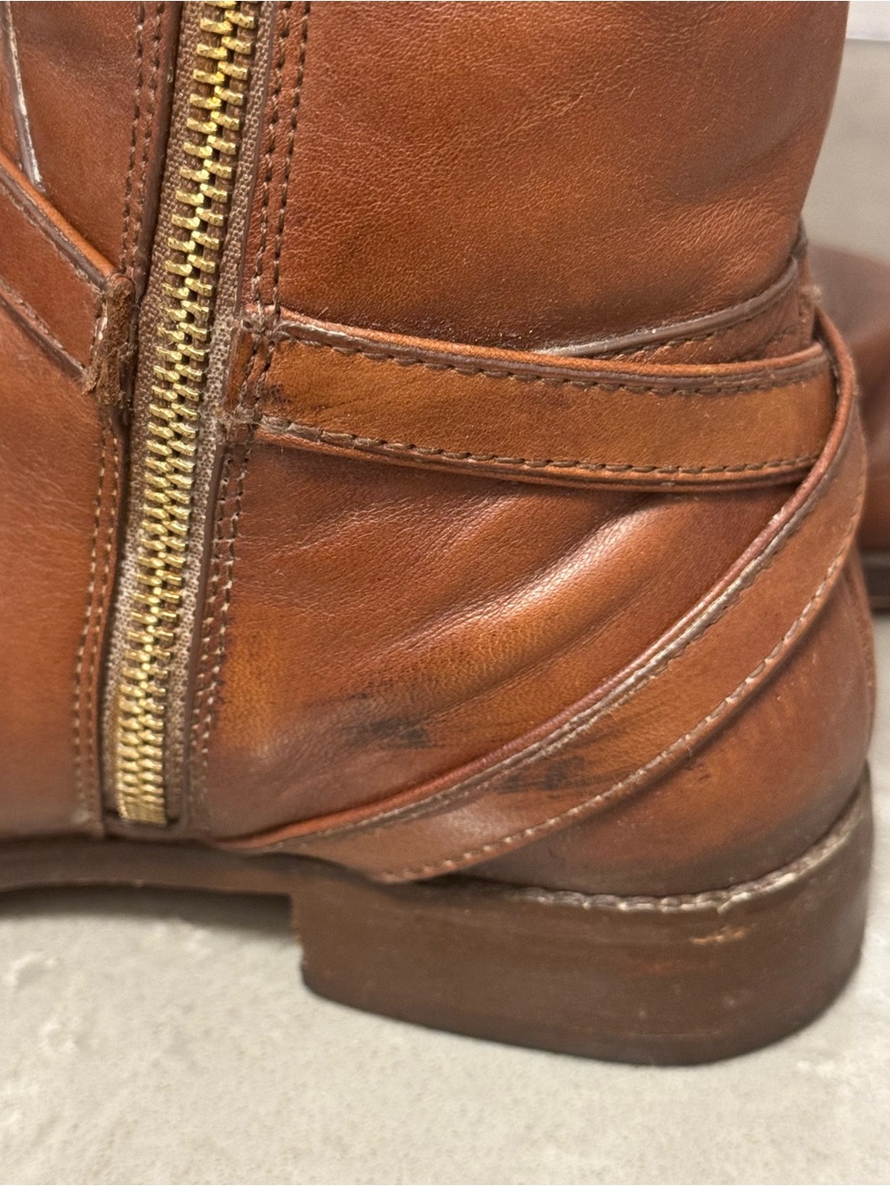 COACH Women’s Micha Leather Buckle Riding Boots, Chestnut Brown, Size 6 - Picture 12 of 16